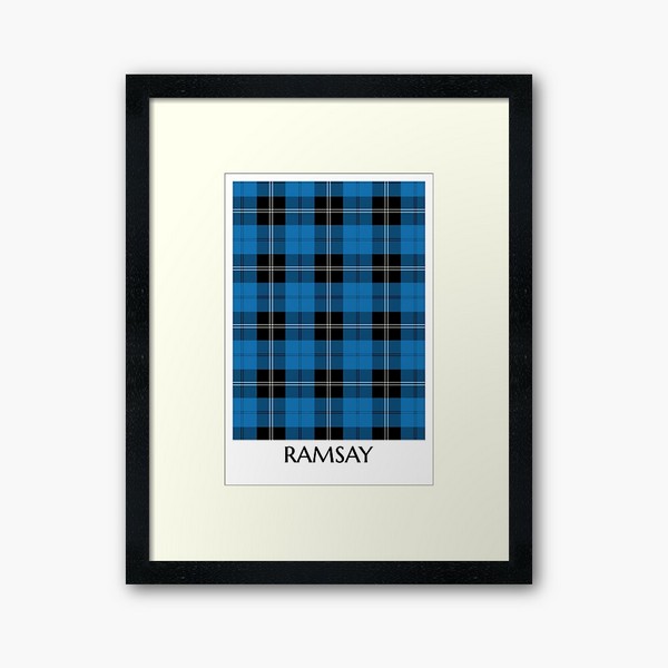 Clan Ramsay Blue tartan framed print