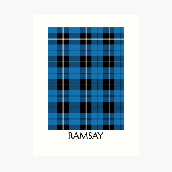 Clan Ramsay Blue tartan art print