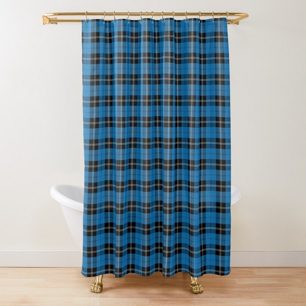 Clan Ramsay Blue tartan shower curtain