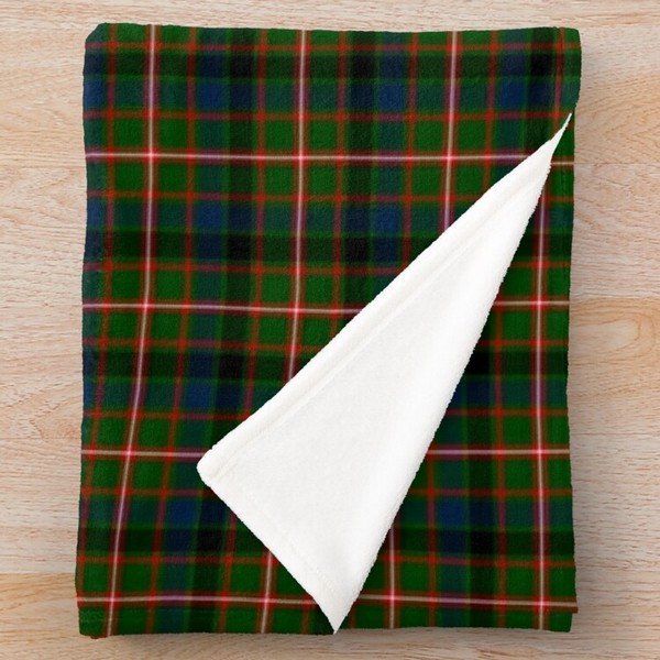 Reid tartan fleece throw blanket