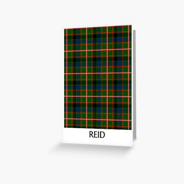 Reid tartan greeting card