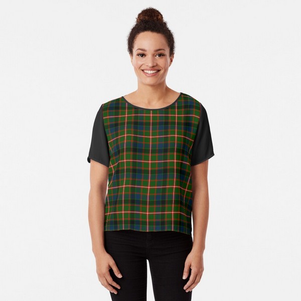 Reid tartan chiffon top