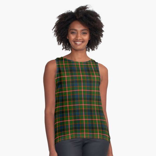 Reid tartan sleeveless top