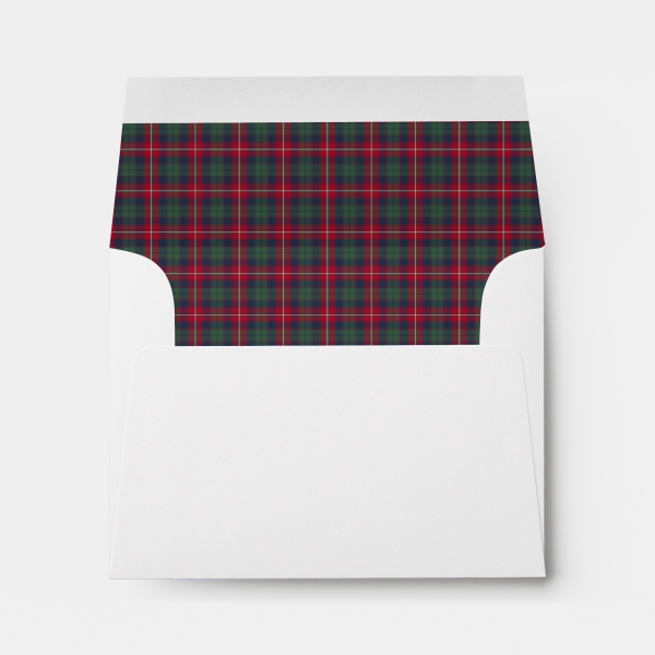Envelope with Robertson tartan liner