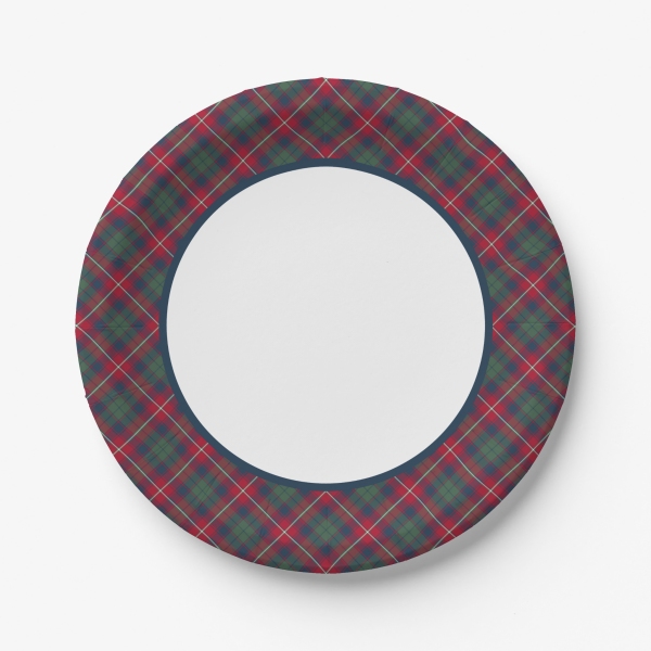 Robertson tartan paper plate