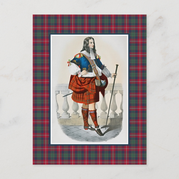 Robertson tartan postcard