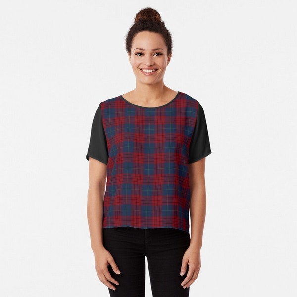 Robinson tartan chiffon top