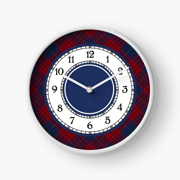 Robinson tartan wall clock