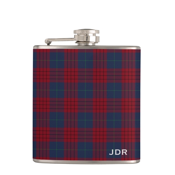 Robinson tartan hip flask