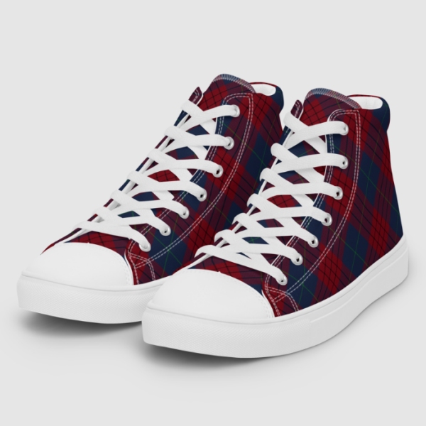 Robinson tartan men's white hightop shoes