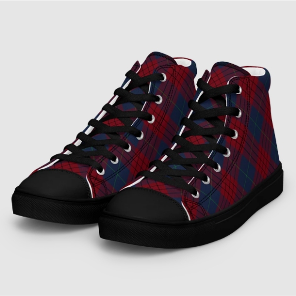 Robinson tartan men's black hightop shoes