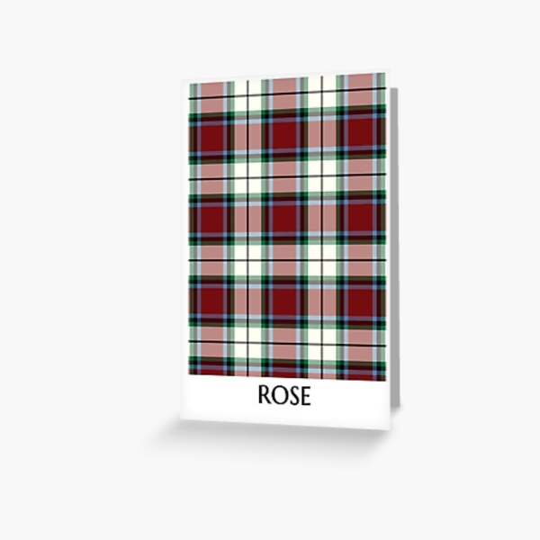 Clan Rose tartan greeting card