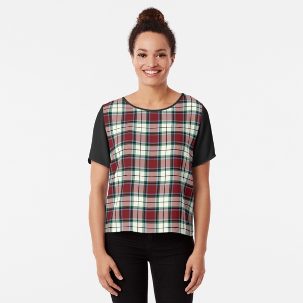 Clan Rose tartan chiffon top