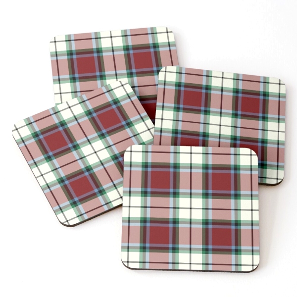 Clan Rose tartan beverage coasters