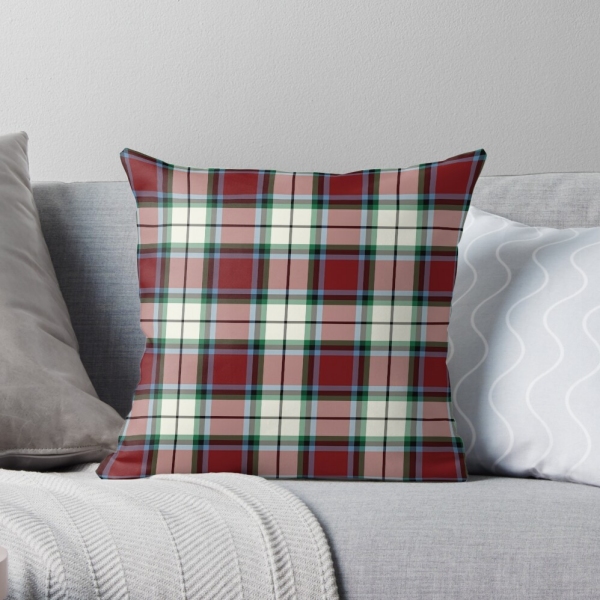 Clan Rose tartan throw pillow