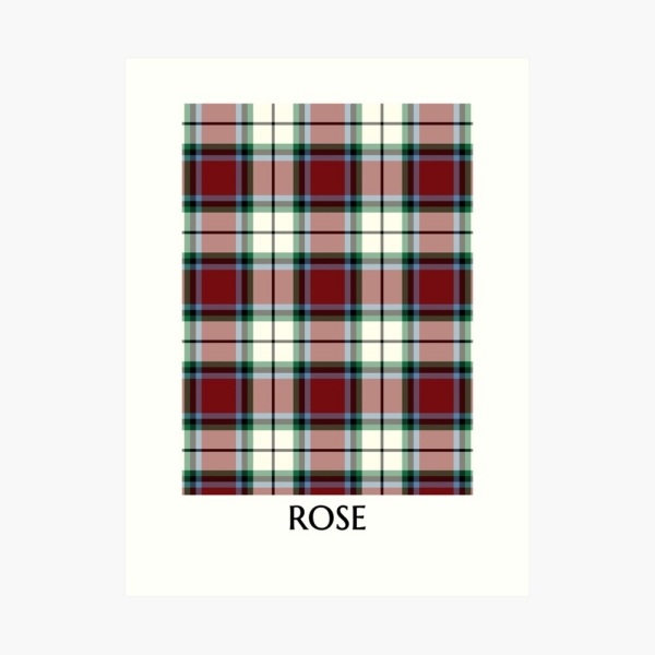 Clan Rose tartan art print