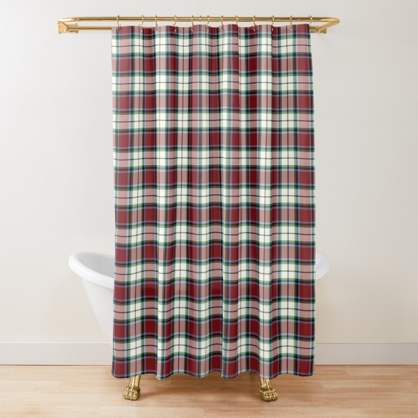 Clan Rose tartan shower curtain