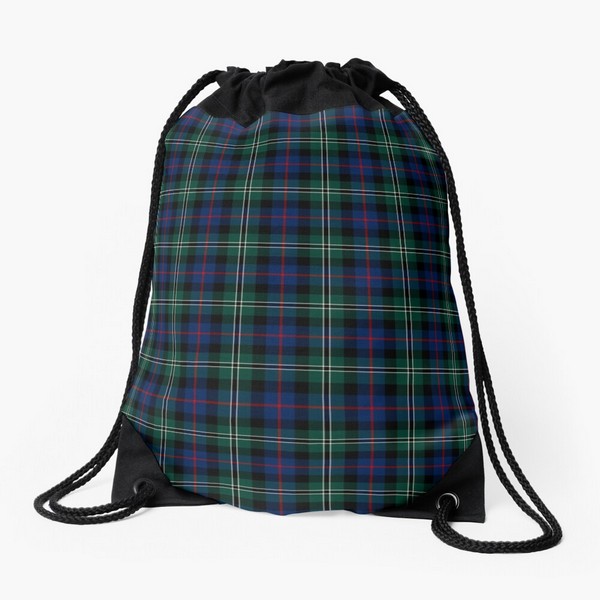 Rose Hunting tartan drawstring bag