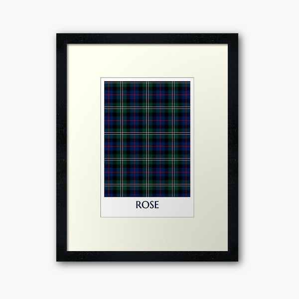 Rose Hunting tartan framed print