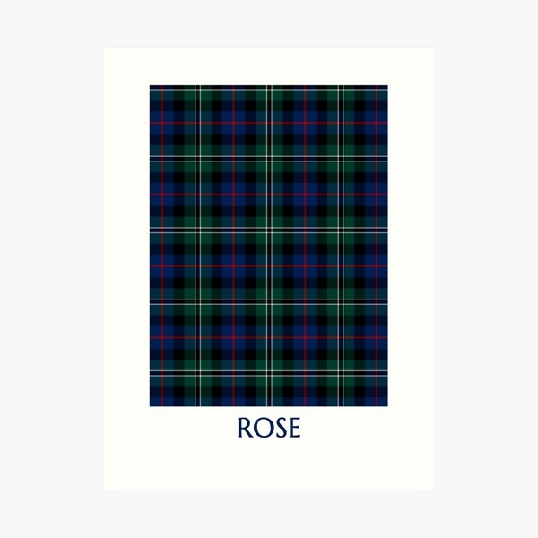 Rose Hunting tartan art print