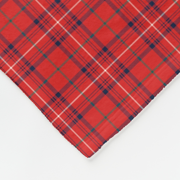 Clan Rose tartan fleece blanket