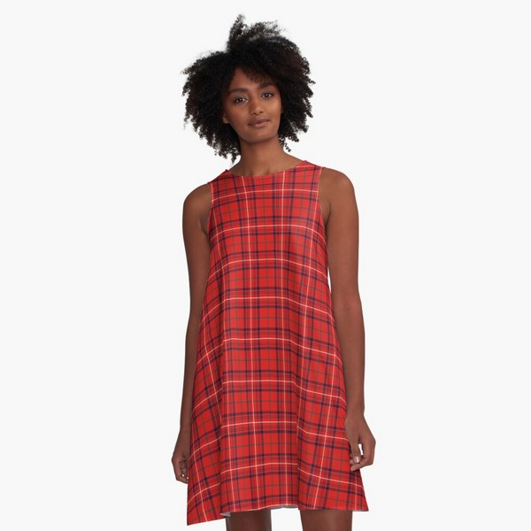 Clan Rose tartan a-line dress