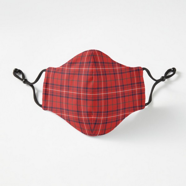 Clan Rose tartan fitted face mask
