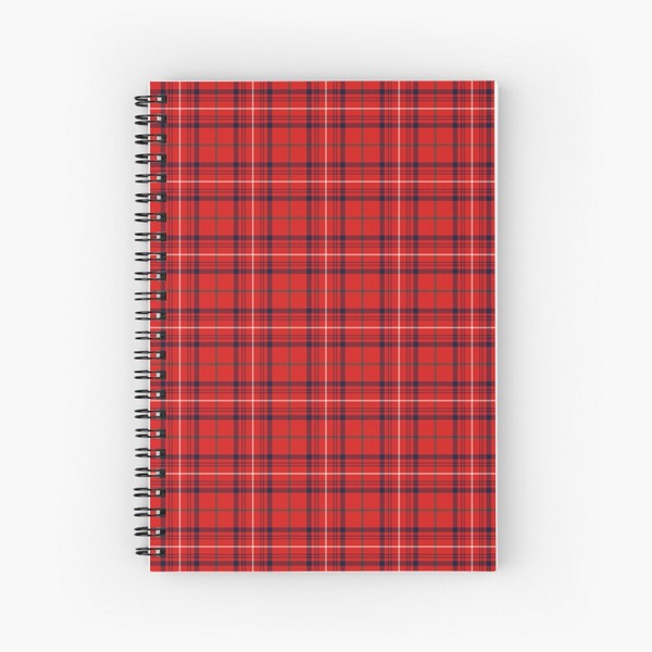 Clan Rose tartan spiral notebook