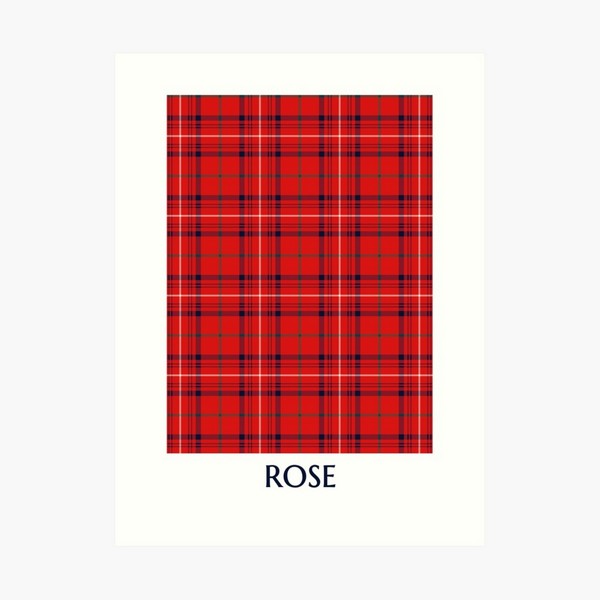 Clan Rose tartan art print