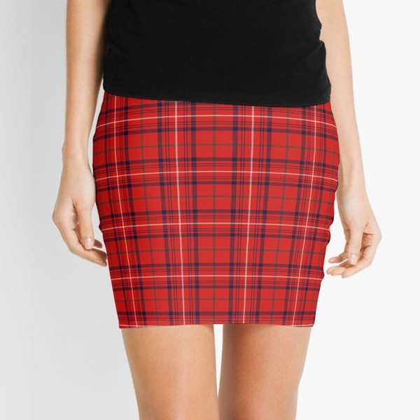 Clan Rose tartan mini skirt