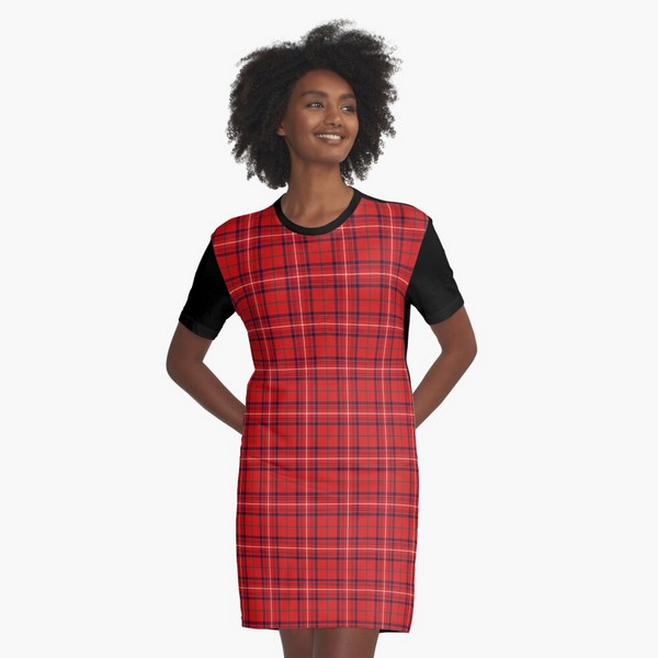 Clan Rose tartan tee shirt dress