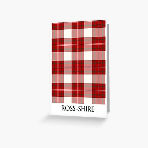 Ross District tartan greeting card