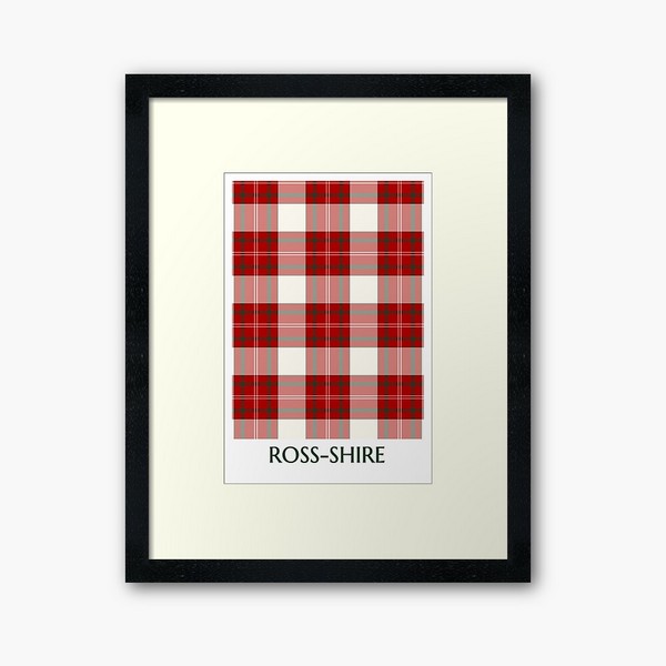 Ross District tartan framed print