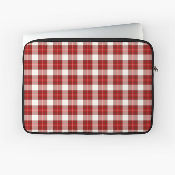 Ross District tartan laptop sleeve