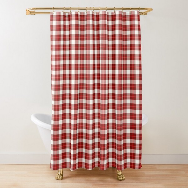Ross District tartan shower curtain