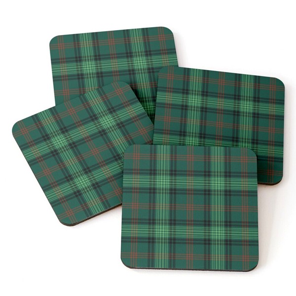 Ross Hunting tartan beverage coasters