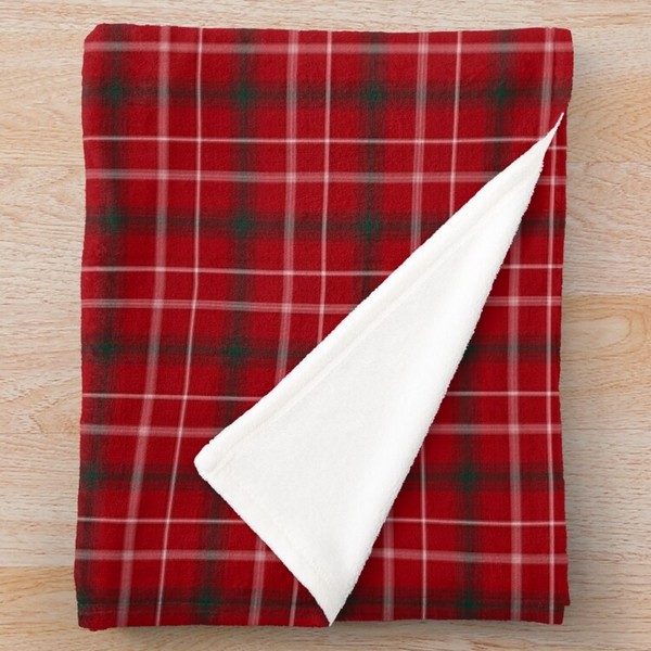 Rothesay District tartan fleece throw blanket