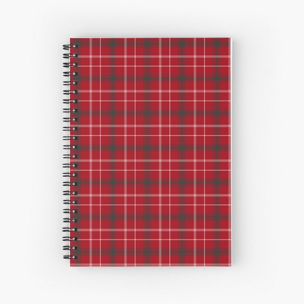 Rothesay District tartan spiral notebook