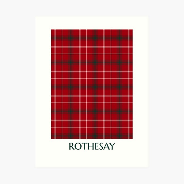 Rothesay District tartan art print