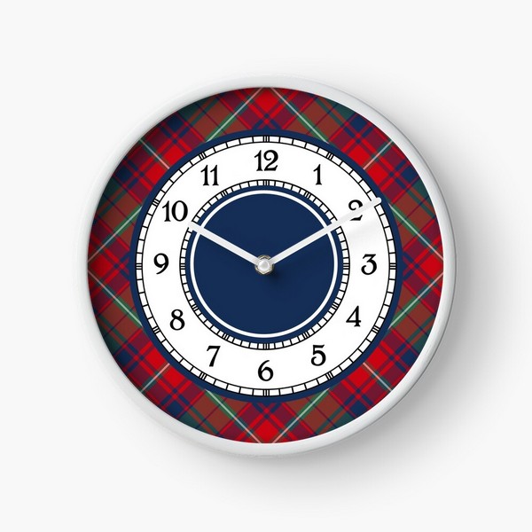 Roxburgh District tartan wall clock