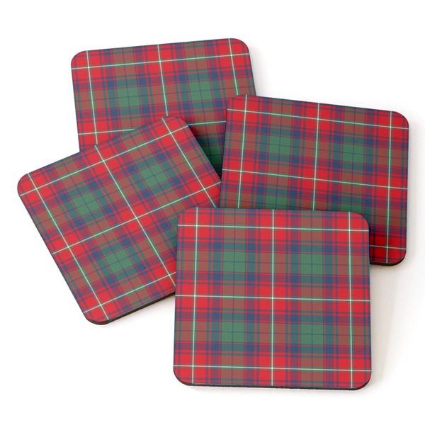 Roxburgh District tartan beverage coasters