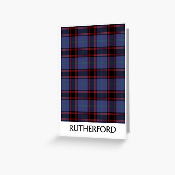 Rutherford tartan greeting card