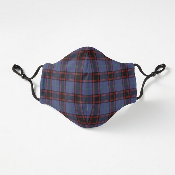 Rutherford tartan fitted face mask