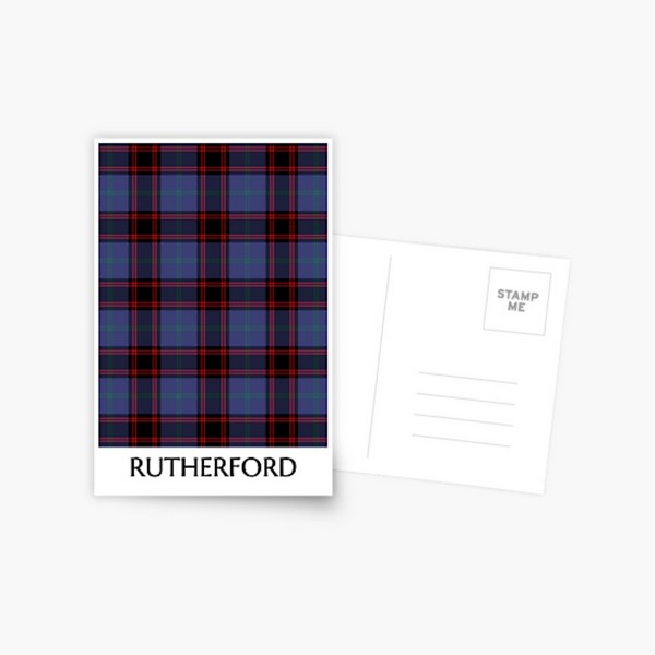 Rutherford tartan postcard