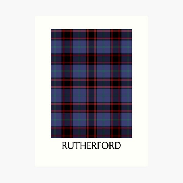 Rutherford tartan art print