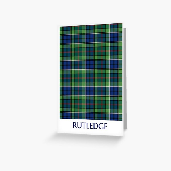 Rutledge tartan greeting card