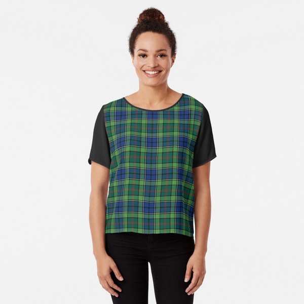 Rutledge tartan chiffon top