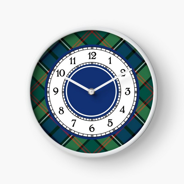 Rutledge tartan wall clock