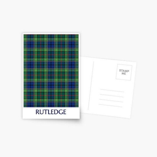 Clan Rutledge Tartan Postcard