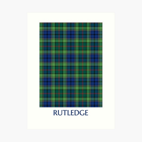 Rutledge tartan art print